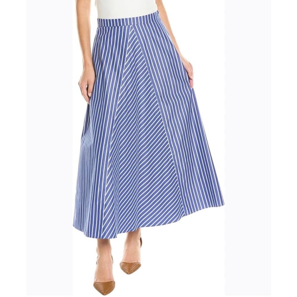 Rebecca Taylor Marseille Blue Striped Maxi Skirt
